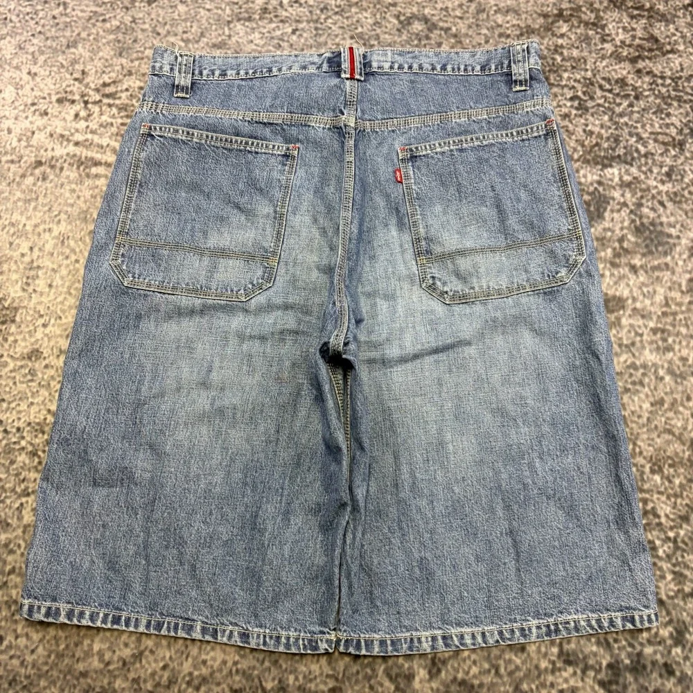 Levi's Worker Shorts Denim Mens 38 Blue Long Baggy Workwear Skater Jorts VTG Y2K